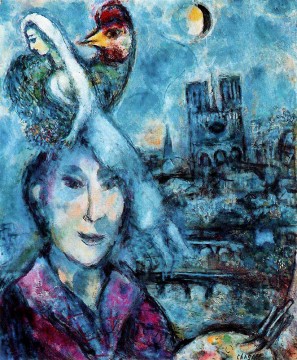 Marc Chagall œuvres - Autoportrait contemporain Marc Chagall